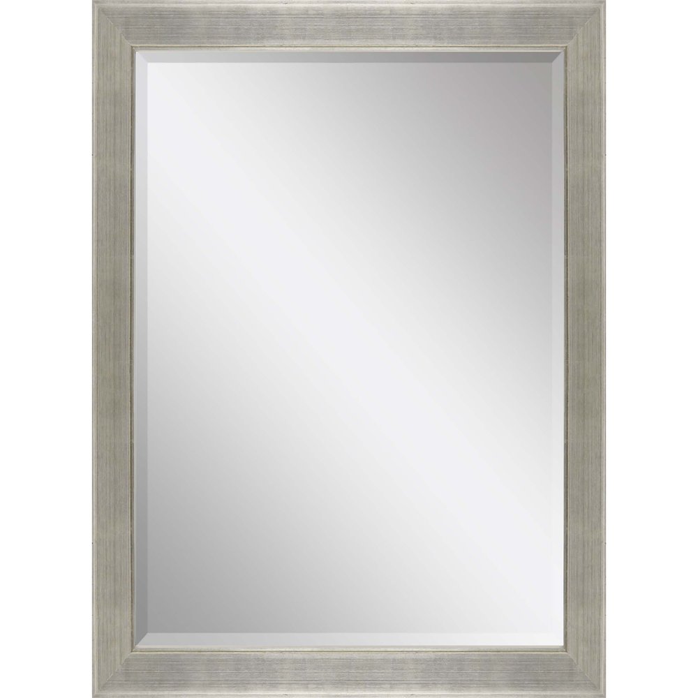 Silver Solid Wood Framed Accent Mirror - 41-inch