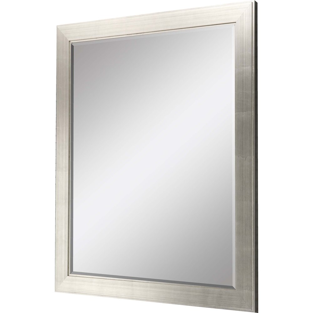 Silver Solid Wood Framed Accent Mirror - 53-inch