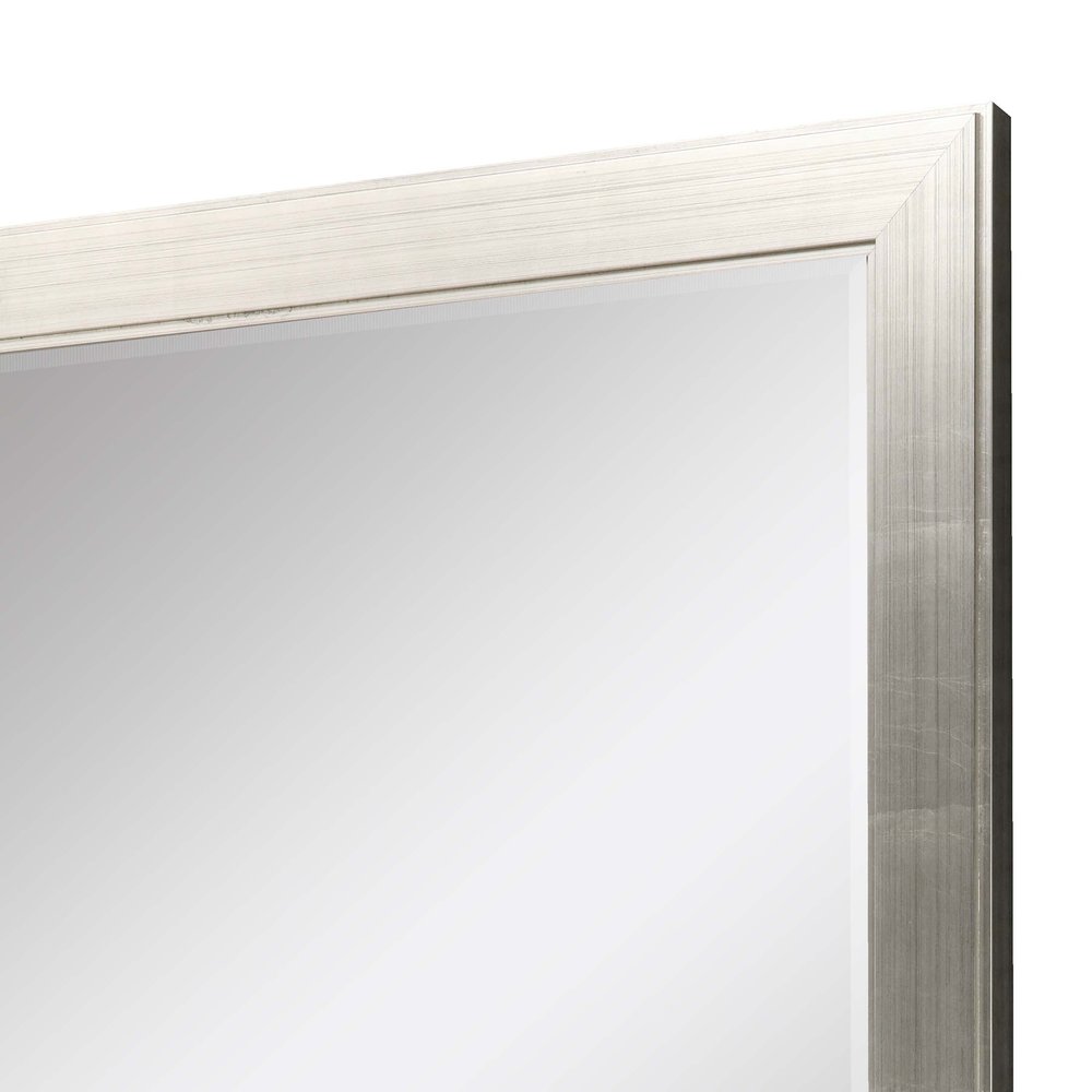 Silver Solid Wood Framed Accent Mirror - 53-inch