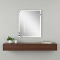 White Solid Wood Framed Accent Mirror - 42-inch