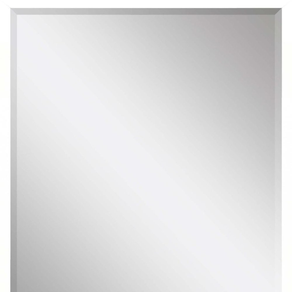 White Solid Wood Framed Accent Mirror - 42-inch