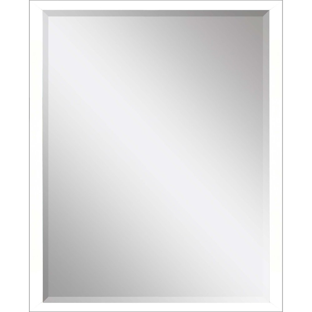 White Solid Wood Framed Accent Mirror - 50-inch