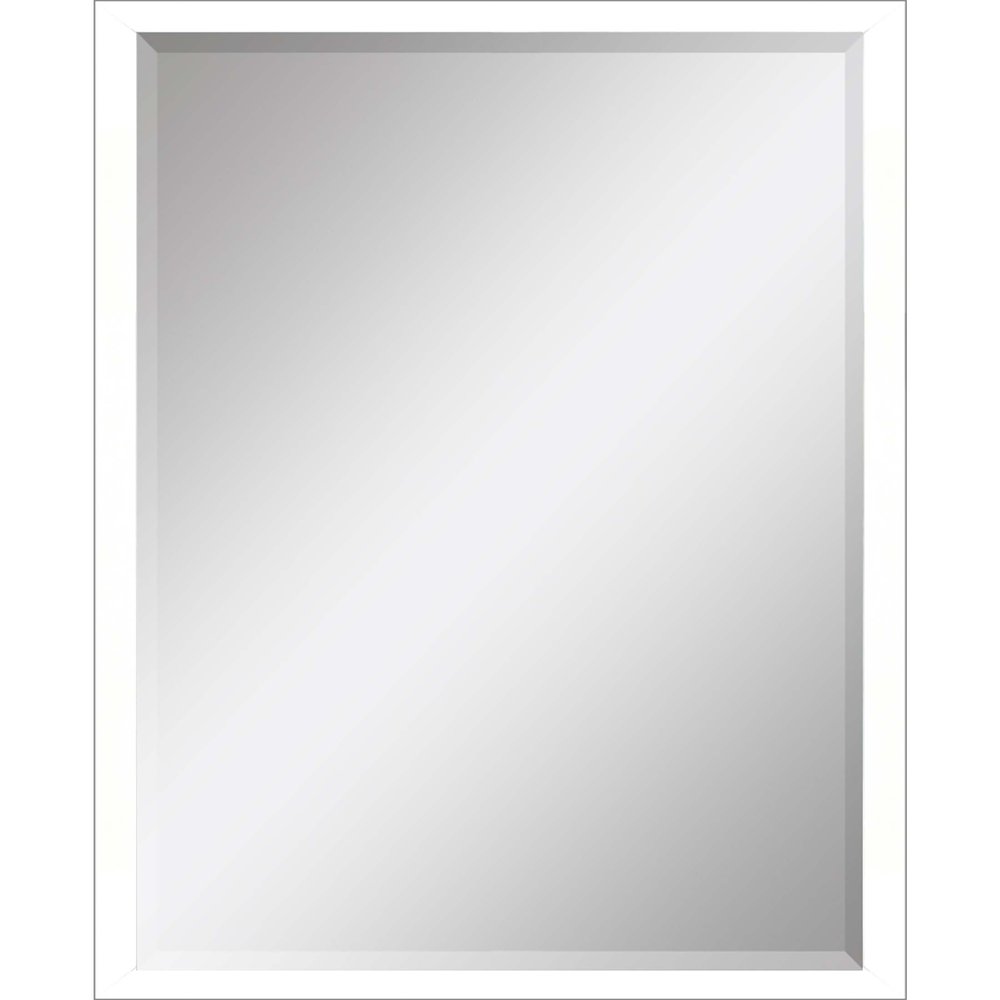 White Solid Wood Framed Accent Mirror - 50-inch