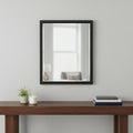 Black Solid Wood Framed Accent Mirror - 30-inch