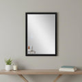 Black Solid Wood Framed Accent Mirror - 38-inch