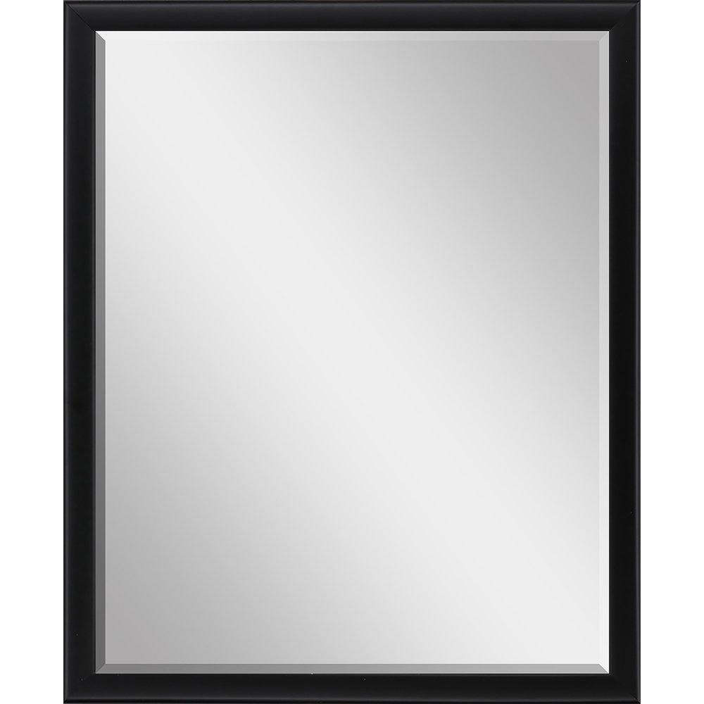 Black Solid Wood Framed Accent Mirror - 42-inch