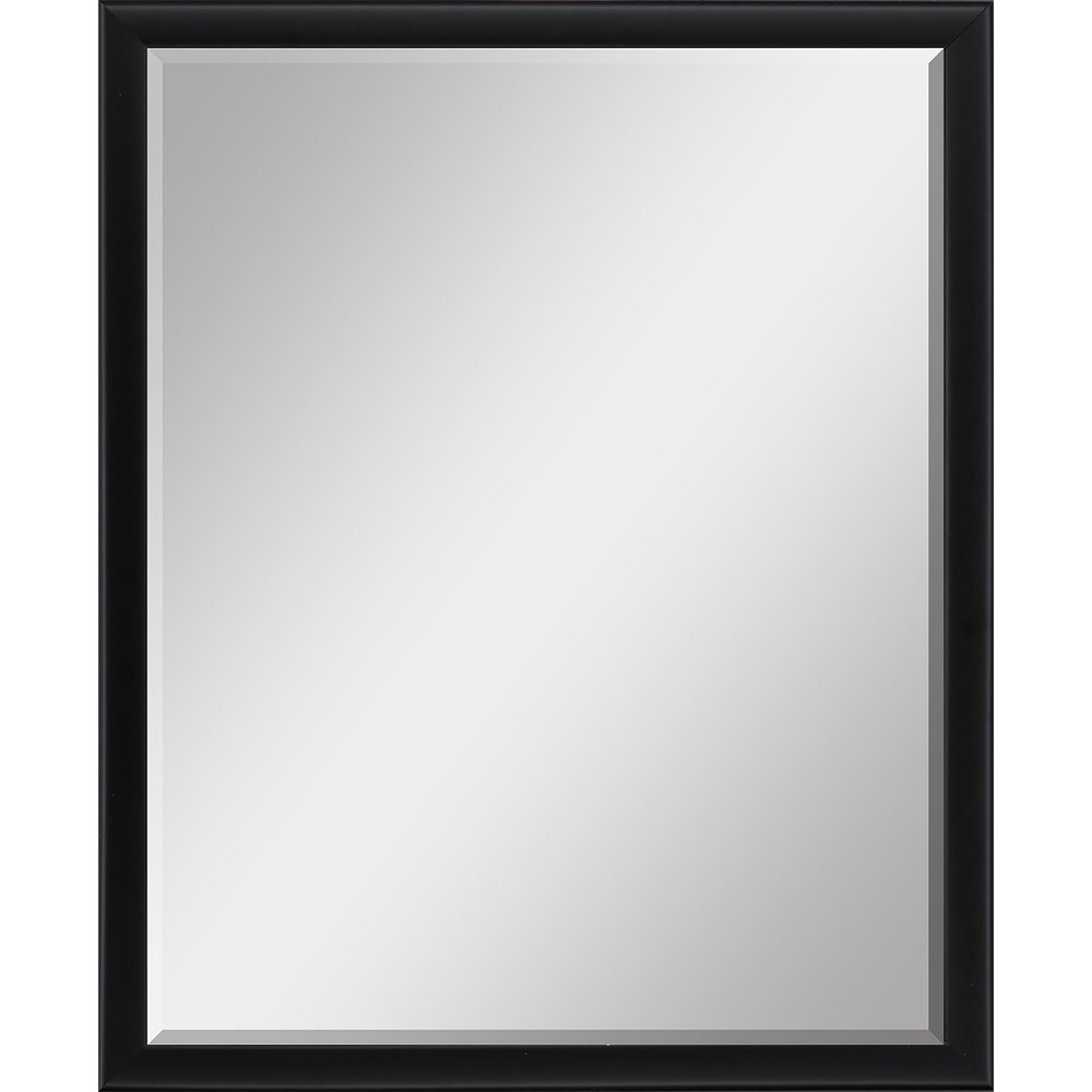 Black Solid Wood Framed Accent Mirror - 42-inch