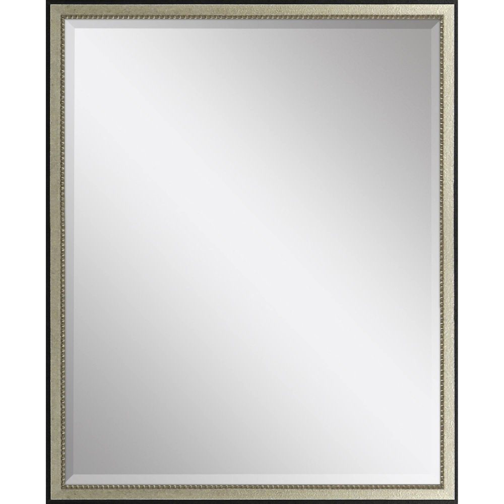 Silver Solid Wood Framed Accent Mirror - 30-inch