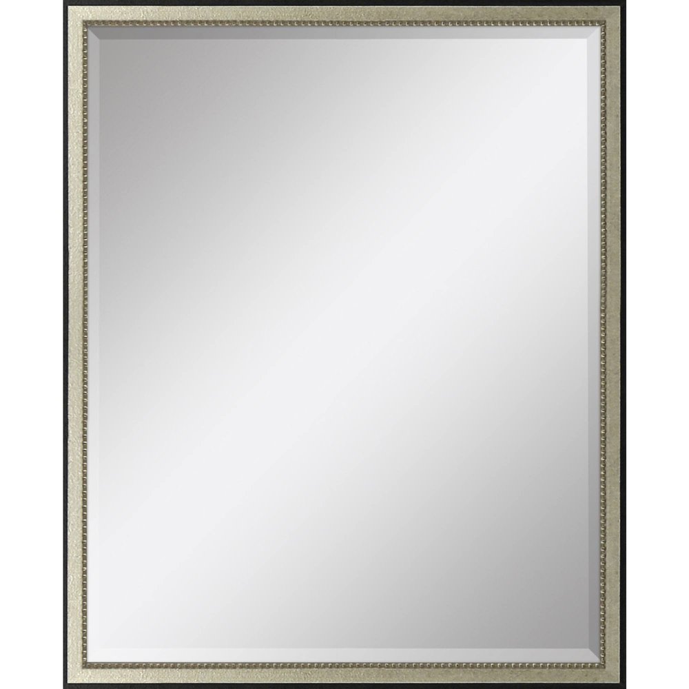 Silver Solid Wood Framed Accent Mirror - 30-inch