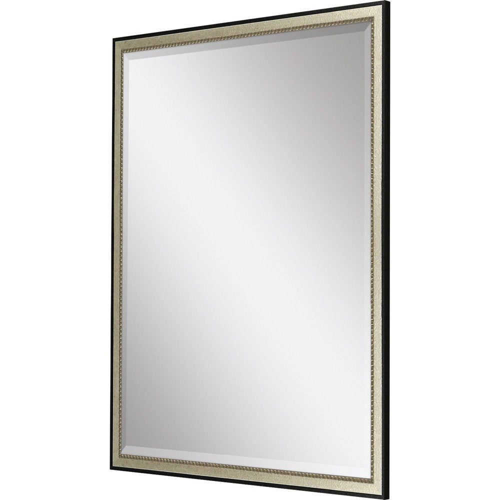 Silver Solid Wood Framed Accent Mirror - 38-inch
