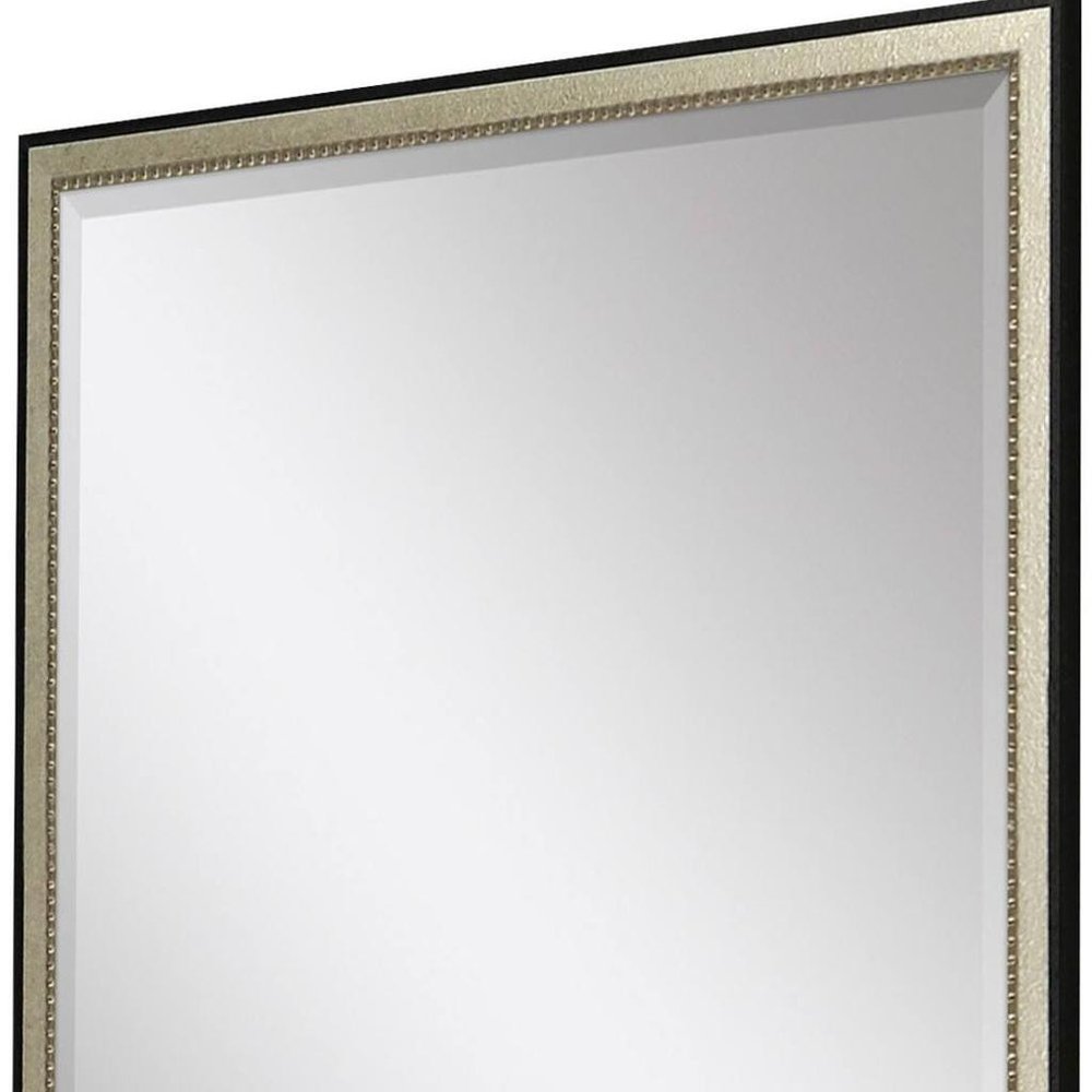 Silver Solid Wood Framed Accent Mirror - 38-inch