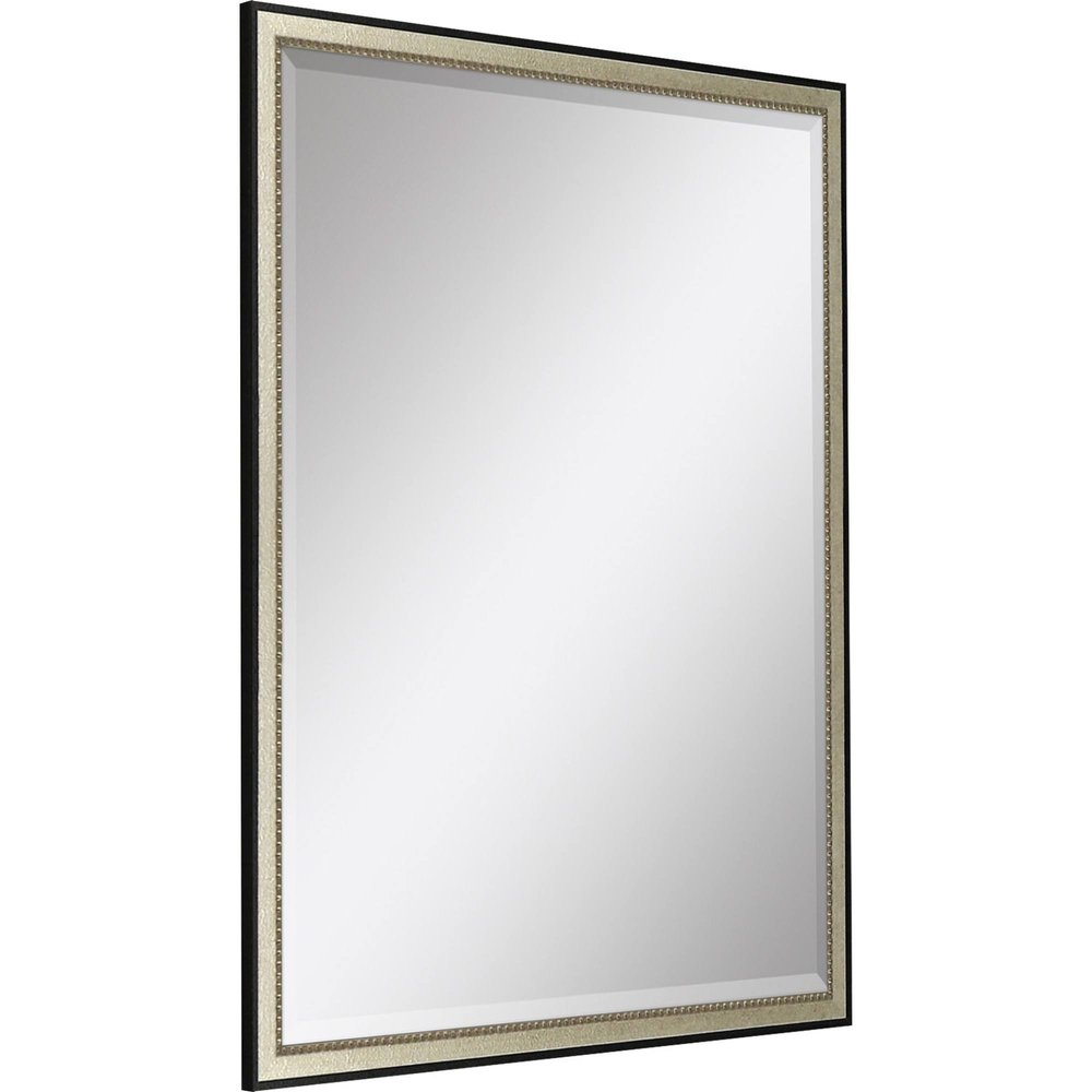 Silver Solid Wood Framed Accent Mirror - 38-inch