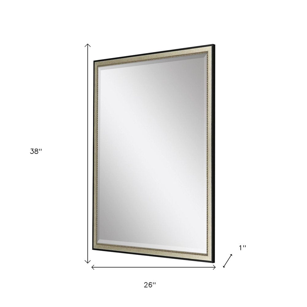 Silver Solid Wood Framed Accent Mirror - 38-inch