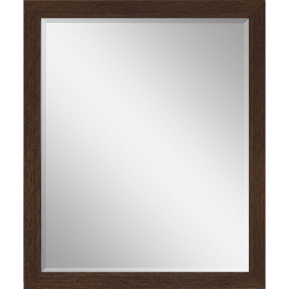 Dark Brown Framed Accent Mirror - 31-inch