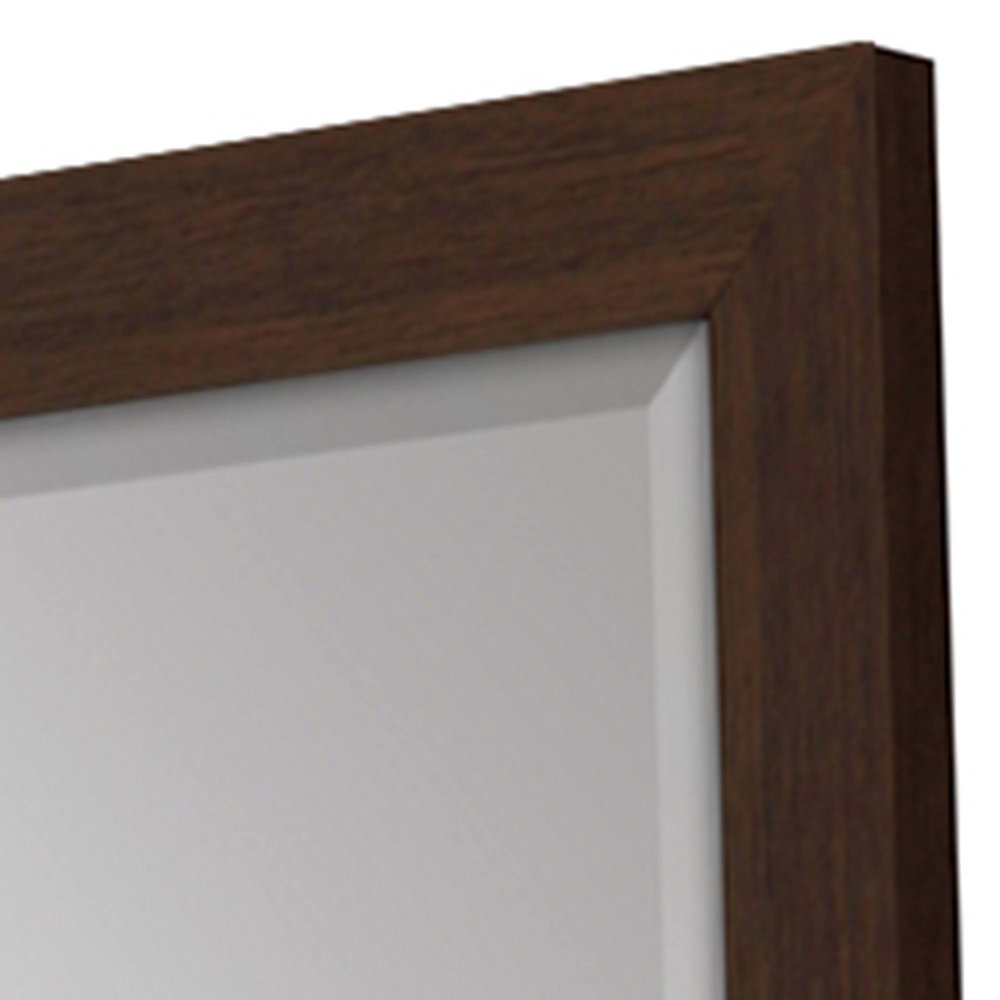Dark Brown Framed Accent Mirror - 31-inch