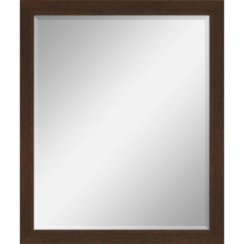 Dark Brown Framed Accent Mirror - 31-inch