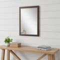 Dark Brown Framed Accent Mirror - 31-inch