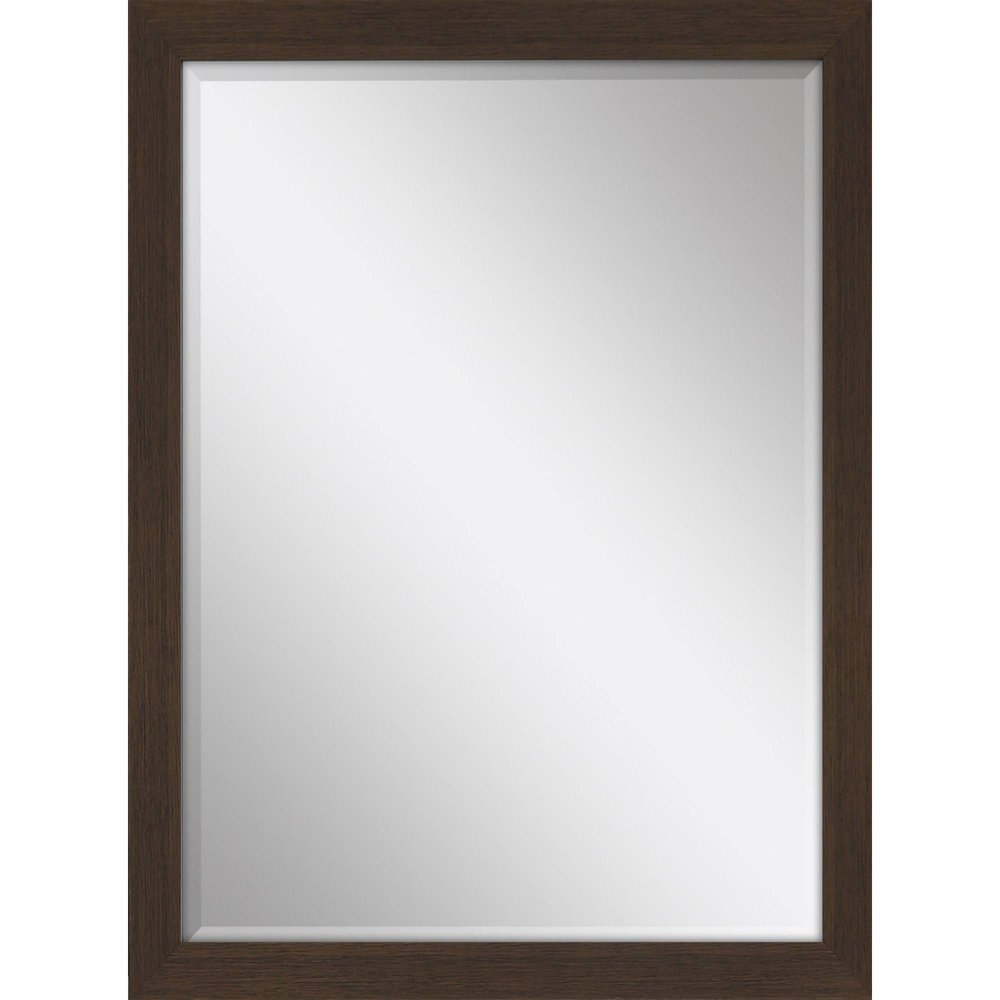Dark Brown Framed Accent Mirror - 39-inch