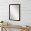 Dark Brown Framed Accent Mirror - 39-inch
