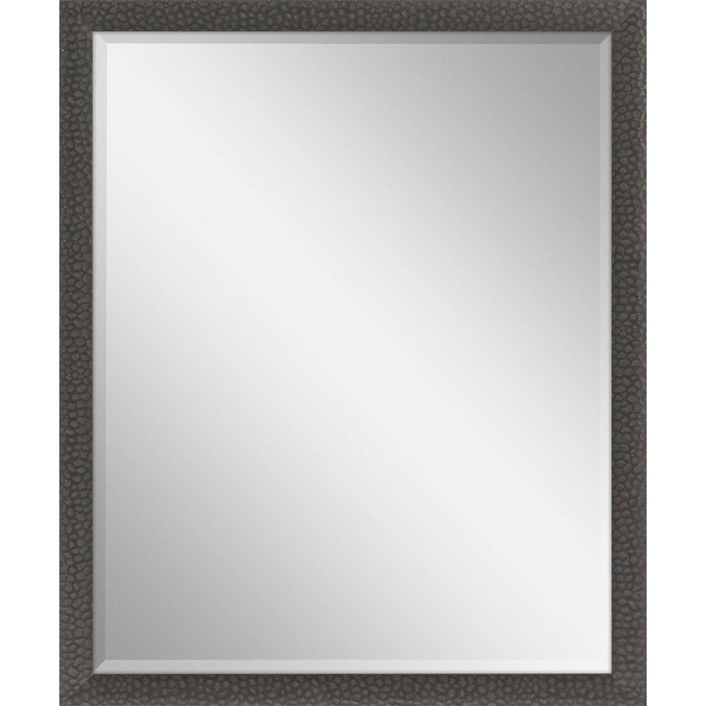 Dark Brown Solid Wood Framed Accent Mirror - 31-inch