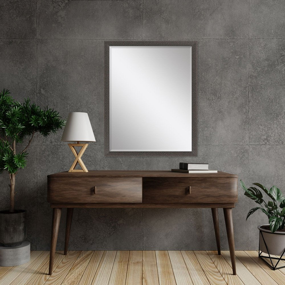 Dark Brown Solid Wood Framed Accent Mirror - 51-inch