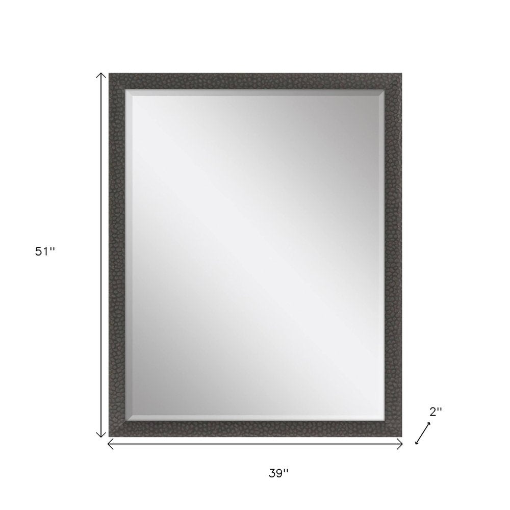 Dark Brown Solid Wood Framed Accent Mirror - 51-inch