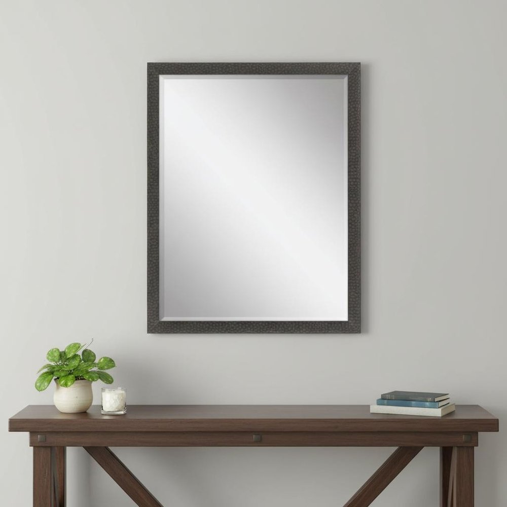 Dark Brown Solid Wood Framed Accent Mirror - 51-inch