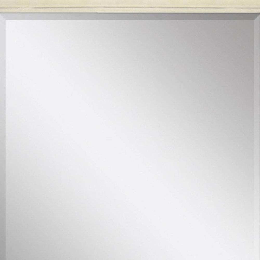 White Solid Wood Framed Accent Mirror - 32-inch