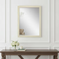 White Solid Wood Framed Accent Mirror - 40-inch