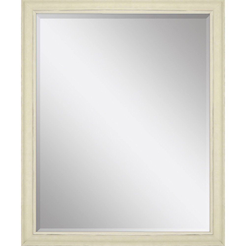 White Solid Wood Framed Accent Mirror - 44-inch