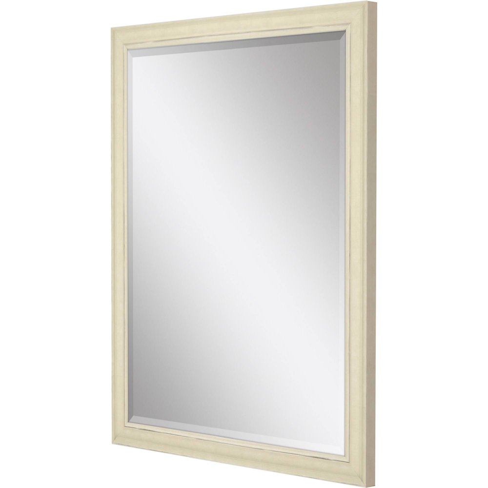 White Solid Wood Framed Accent Mirror - 44-inch