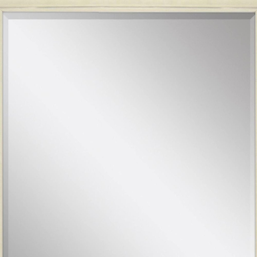 White Solid Wood Framed Accent Mirror - 44-inch