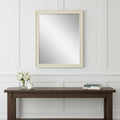 White Solid Wood Framed Accent Mirror - 44-inch