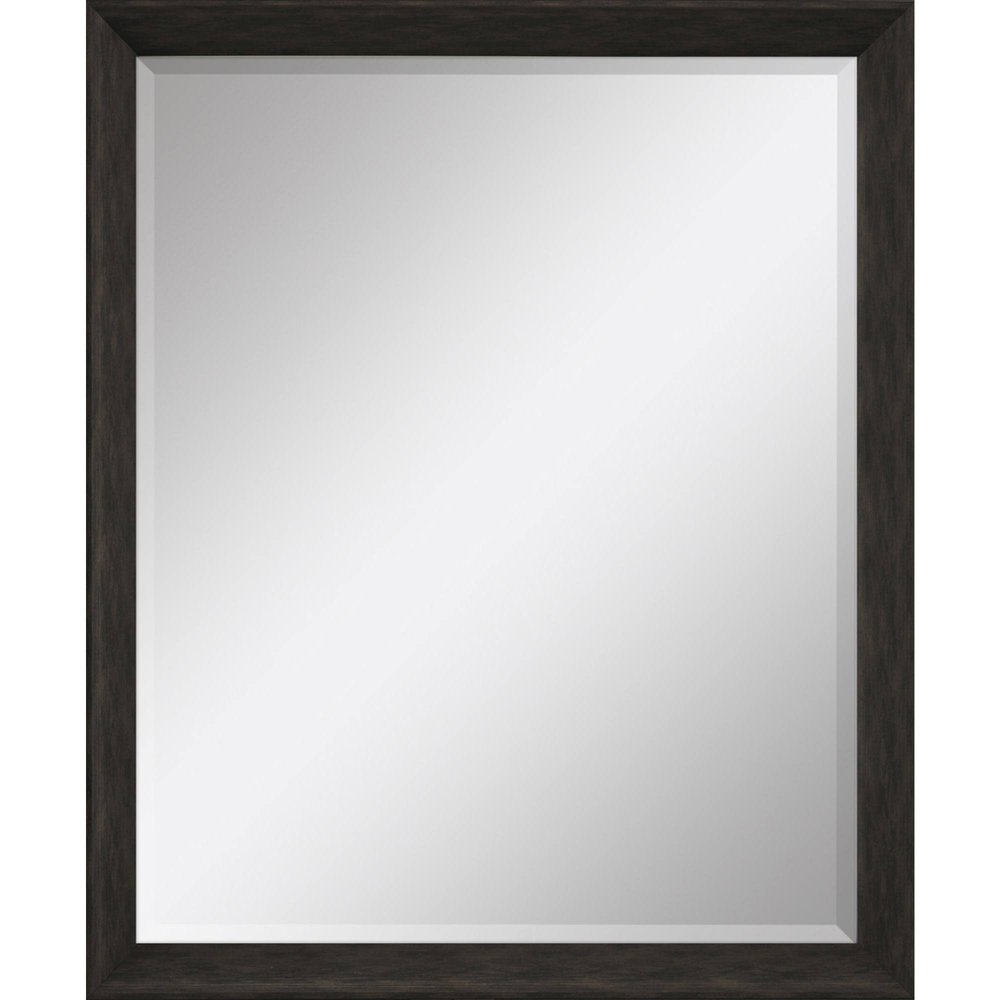 Dark Brown Framed Accent Mirror - 32-inch