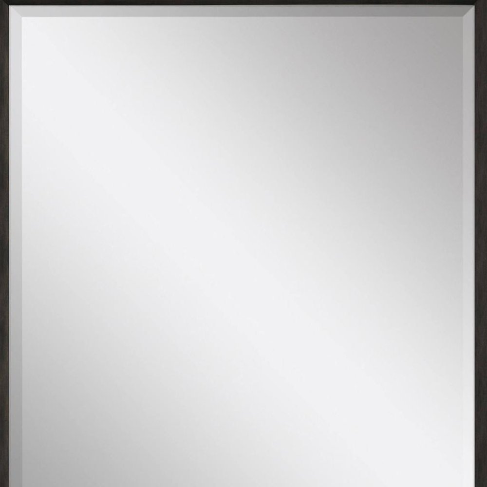 Dark Brown Framed Accent Mirror - 32-inch