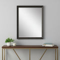 Dark Brown Framed Accent Mirror - 32-inch