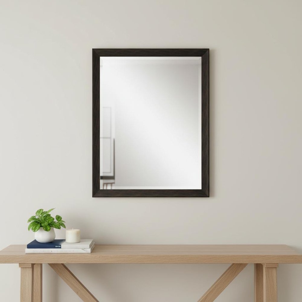 Dark Brown Framed Accent Mirror - 40-inch