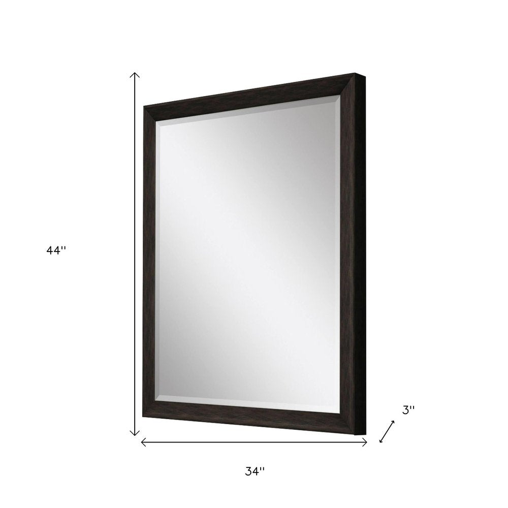 Dark Brown Framed Accent Mirror - 44-inch