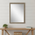 Light Brown Framed Accent Mirror - 39-inch