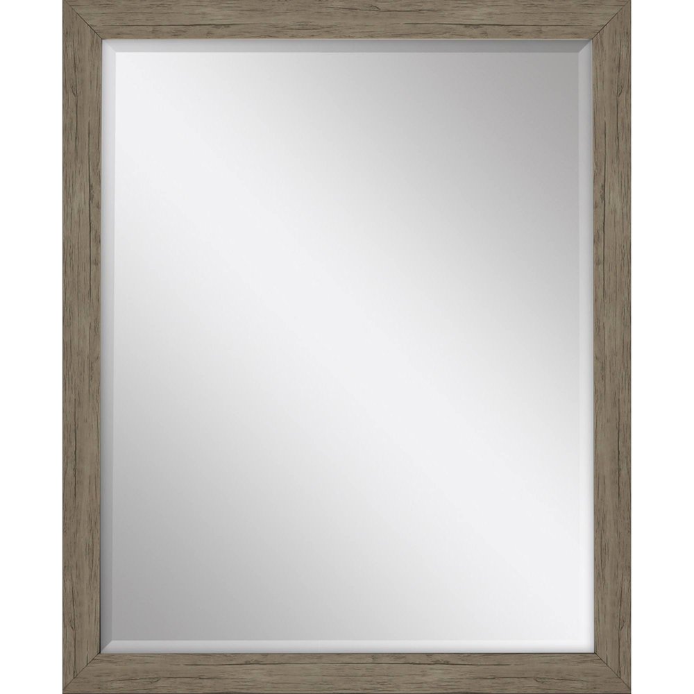 Light Brown Framed Accent Mirror - 43-inch