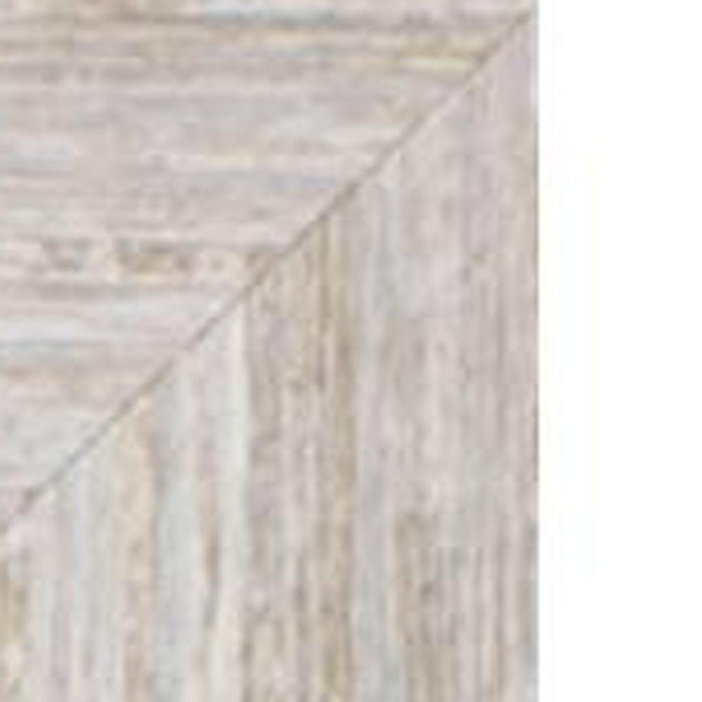 White Distressed Wood Framed Accent Mirror - 32-inch