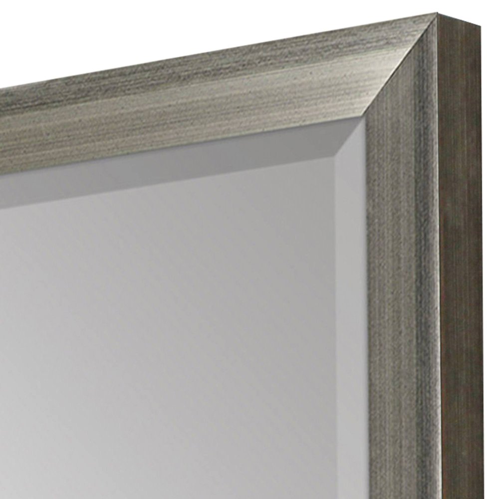 White Framed Accent Mirror - 44-inch