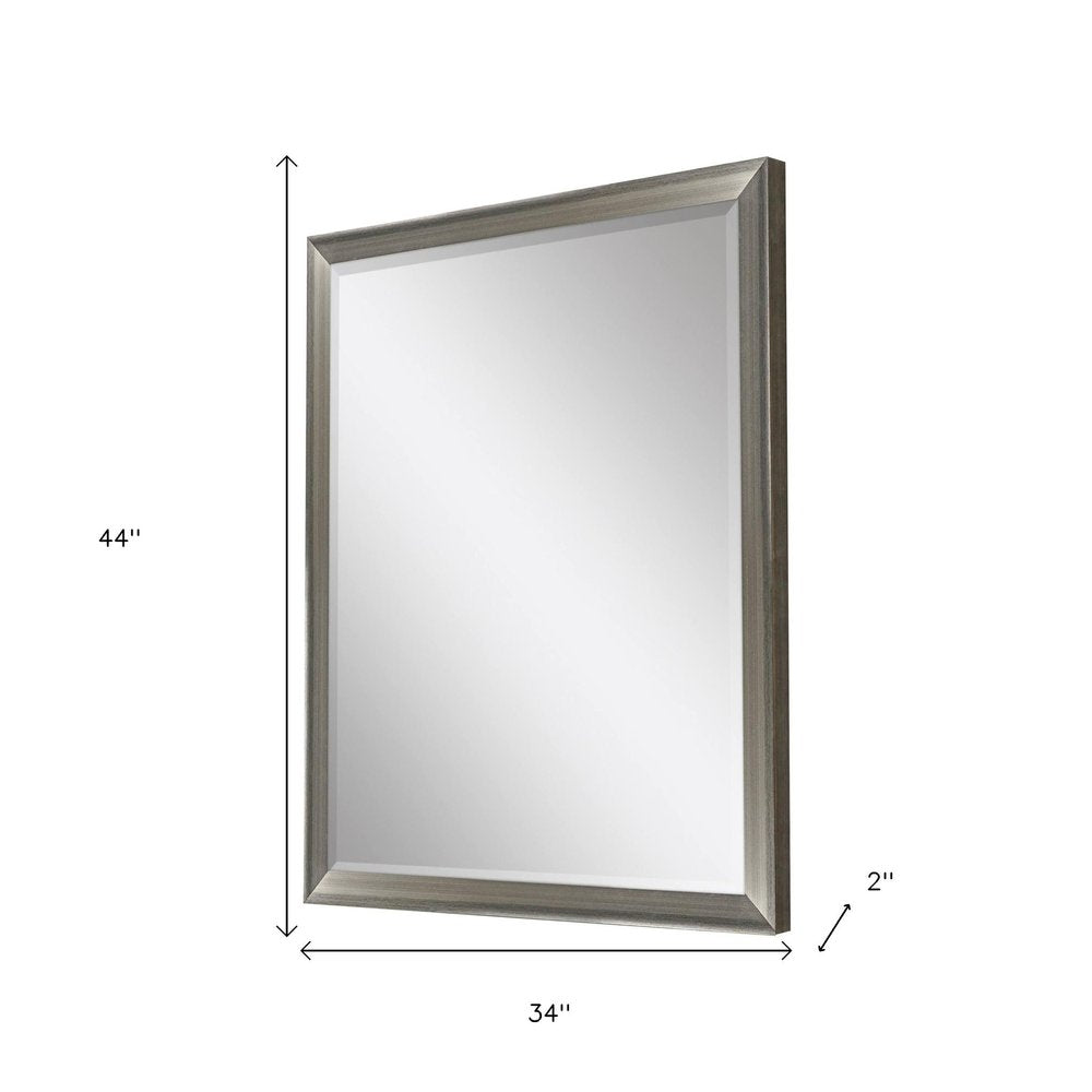 White Framed Accent Mirror - 44-inch