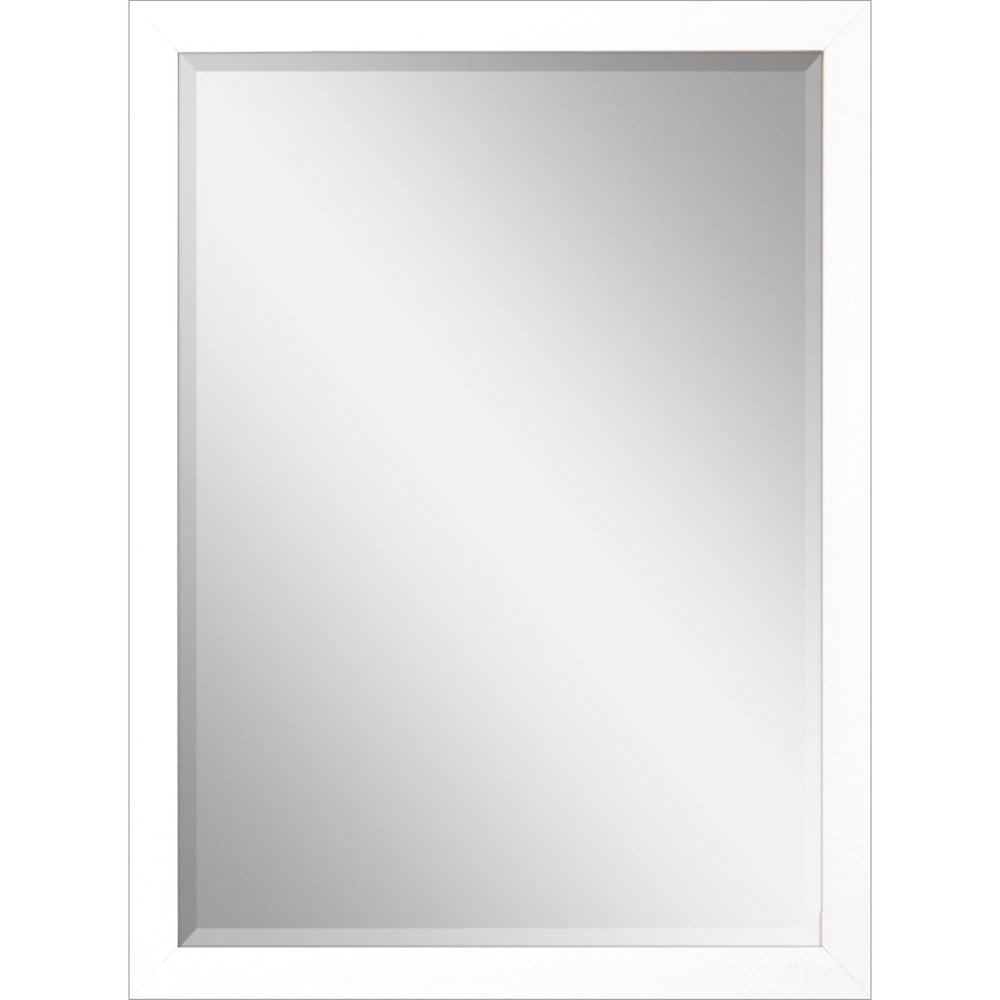 White Accent Mirror - 39-inch