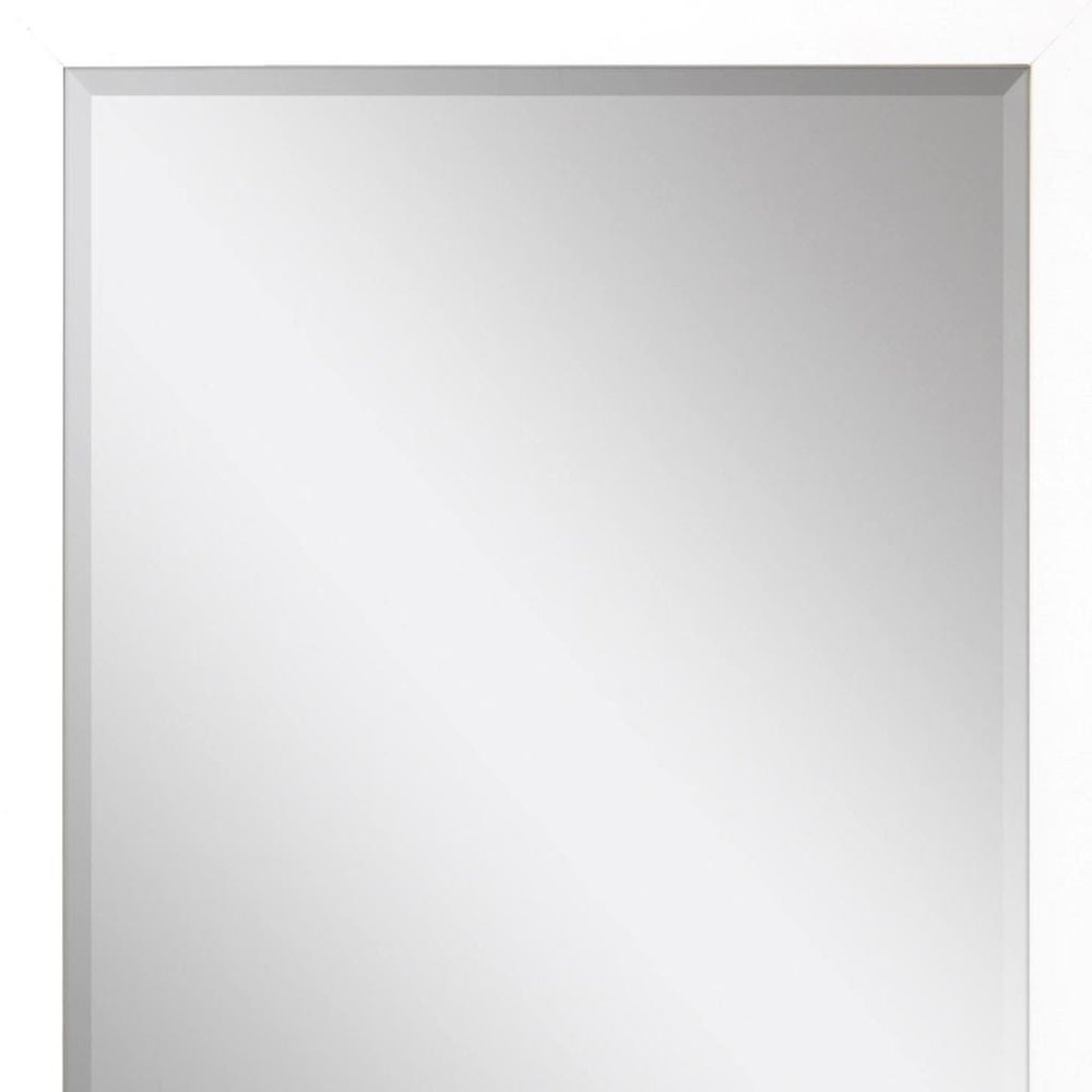 White Accent Mirror - 39-inch