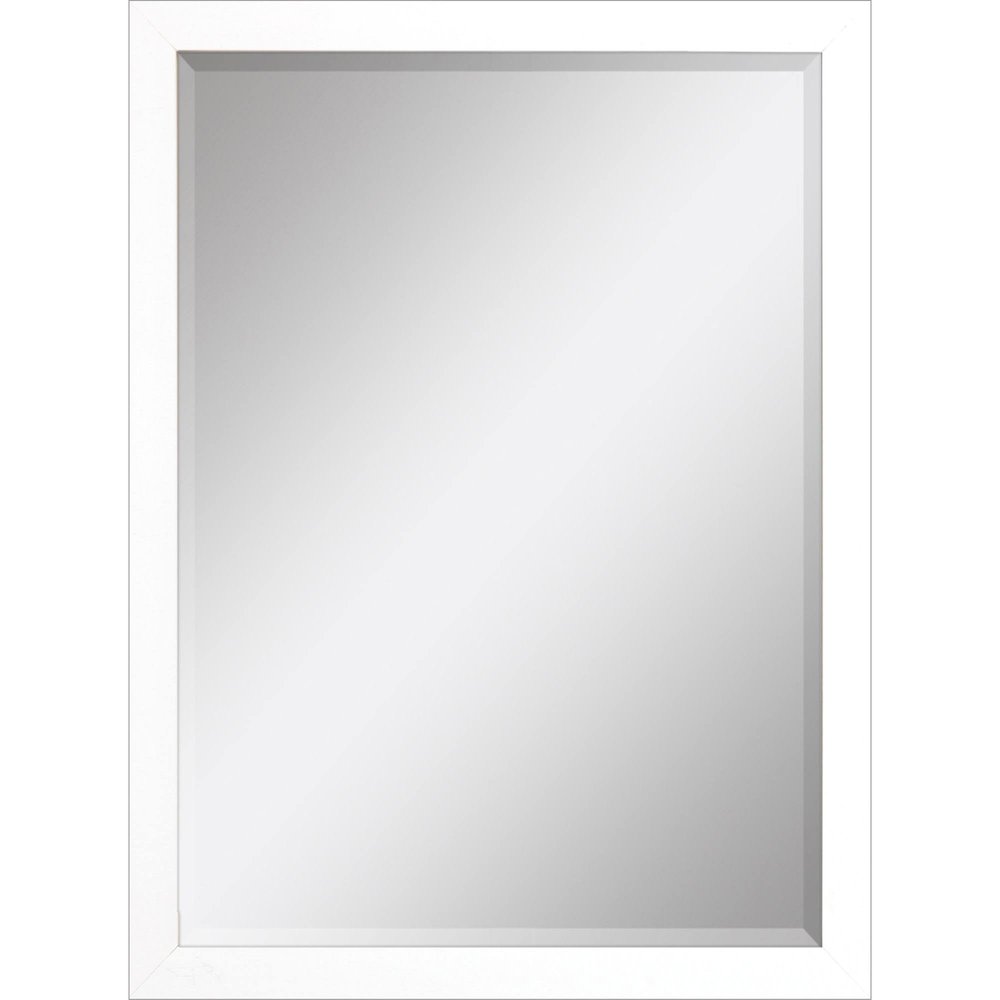White Accent Mirror - 39-inch