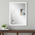 White Accent Mirror - 39-inch