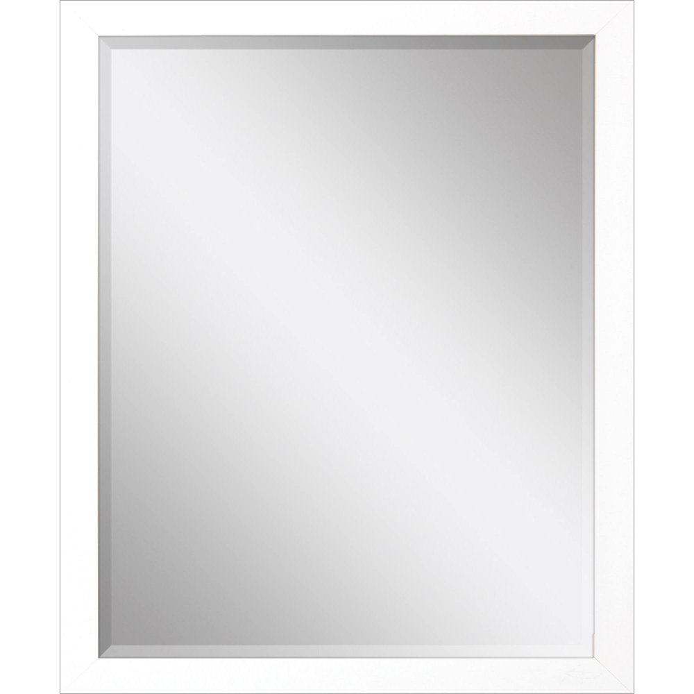 White Framed Accent Mirror - 43-inch