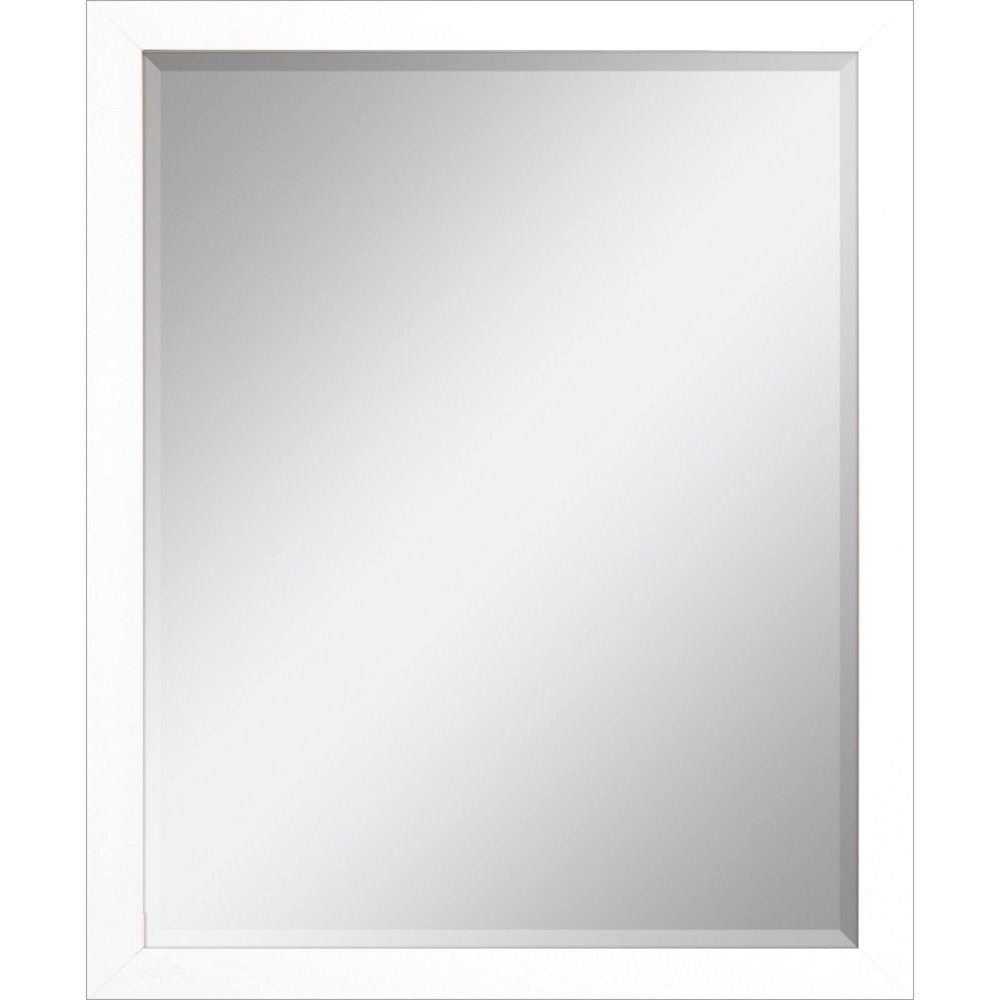 White Framed Accent Mirror - 43-inch