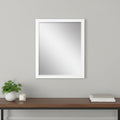White Framed Accent Mirror - 43-inch